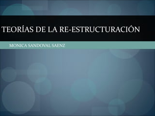 TEORÍAS DE LA RE-ESTRUCTURACIÓN 
MONICA SANDOVAL SAENZ 
 