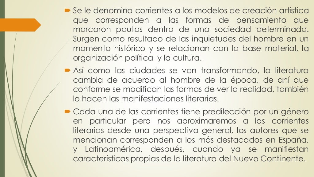 Corrientes literarias