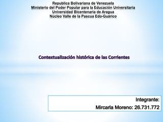 Republica Bolivariana de Venezuela
Ministerio del Poder Popular para la Educación Universitaria
Universidad Bicentenaria de Aragua
Núcleo Valle de la Pascua Edo-Guárico
 
