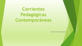Corrientes
Pedagógicas
Contemporáneas
Andrea Arango Zapata
 