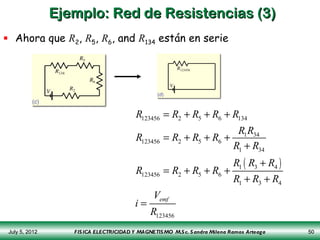Ejemplo: Red de Resistencias (3)
 Ahora que R2, R5, R6, and R134 están en serie




                                     ...