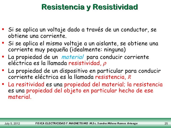 Corriente y resistencia