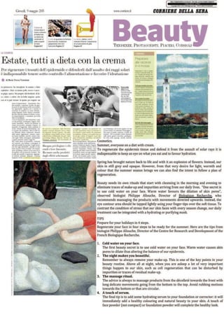 Corriere della sera beauty   mai 2013 - italie - biologique recherche