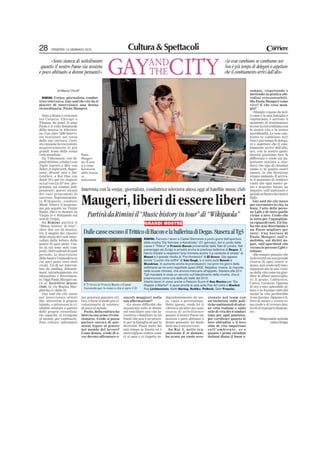 Corriere di romagna (Gay And The City)  del  13. 12. 2012