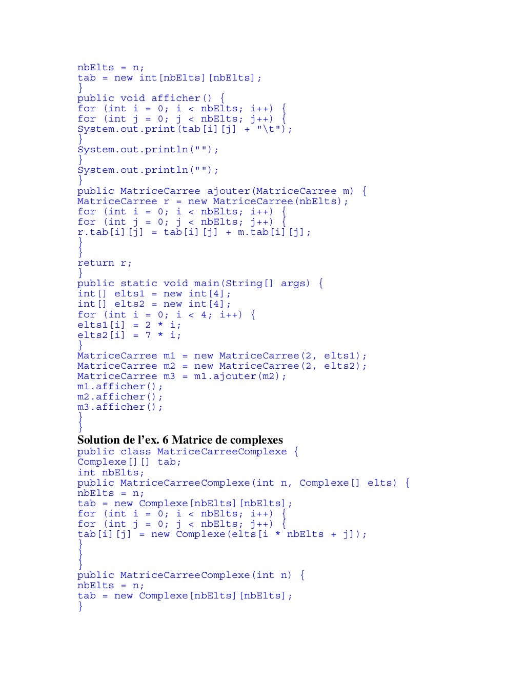 Tp Java Corrigé Pdf – Exercices et Examens Conception orientée objets ...