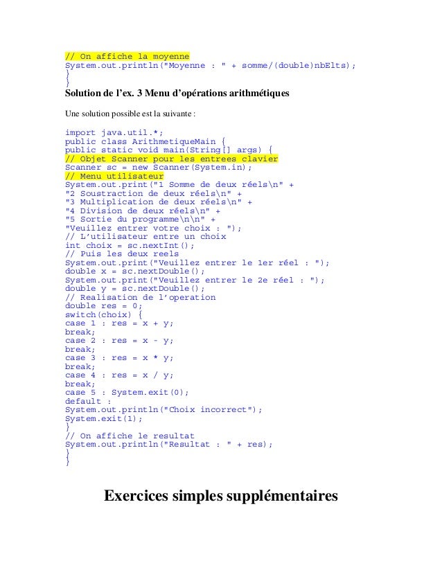 tp java corrigé pdf