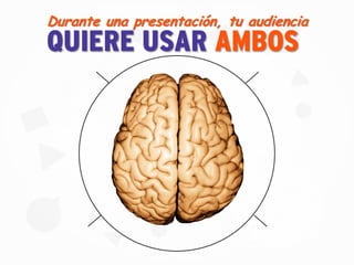 Durante una presentación, tu audiencia
QUIERE USAR AMBOS
 