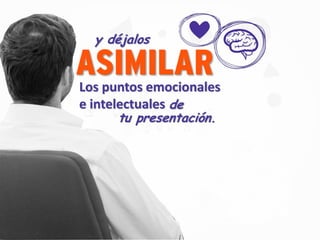 tu presentación.
ASIMILARLos puntos emocionales
e intelectuales de
y déjalos
 