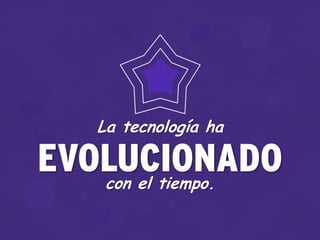La tecnología ha
con el tiempo.
EVOLUCIONADO
 