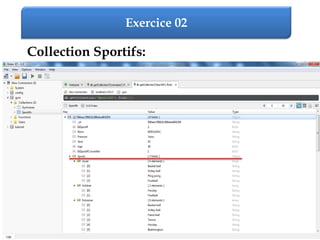Exercice 02
Collection Sportifs:
 
