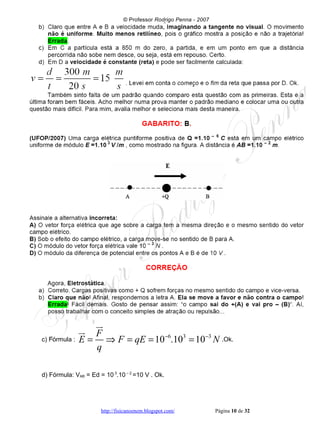 UFOP 2007 e 2008 corrigido e comentado, em Word - Conteúdo vinculado ao blog      http://fisicanoenem.blogspot.com/   