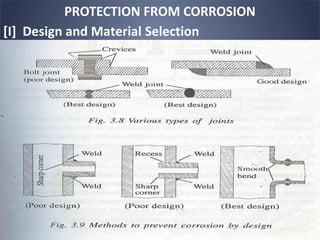 PROTECTION FROM CORROSION
[I] Design and Material Selection
 