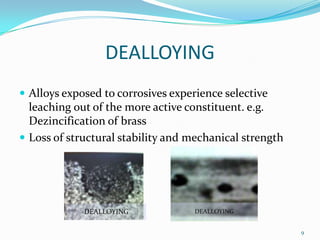 Selective Leaching Examples Forms Of Corrosion | PPTX