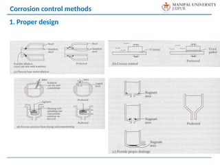 Corrosion control methods
1. Proper design
 