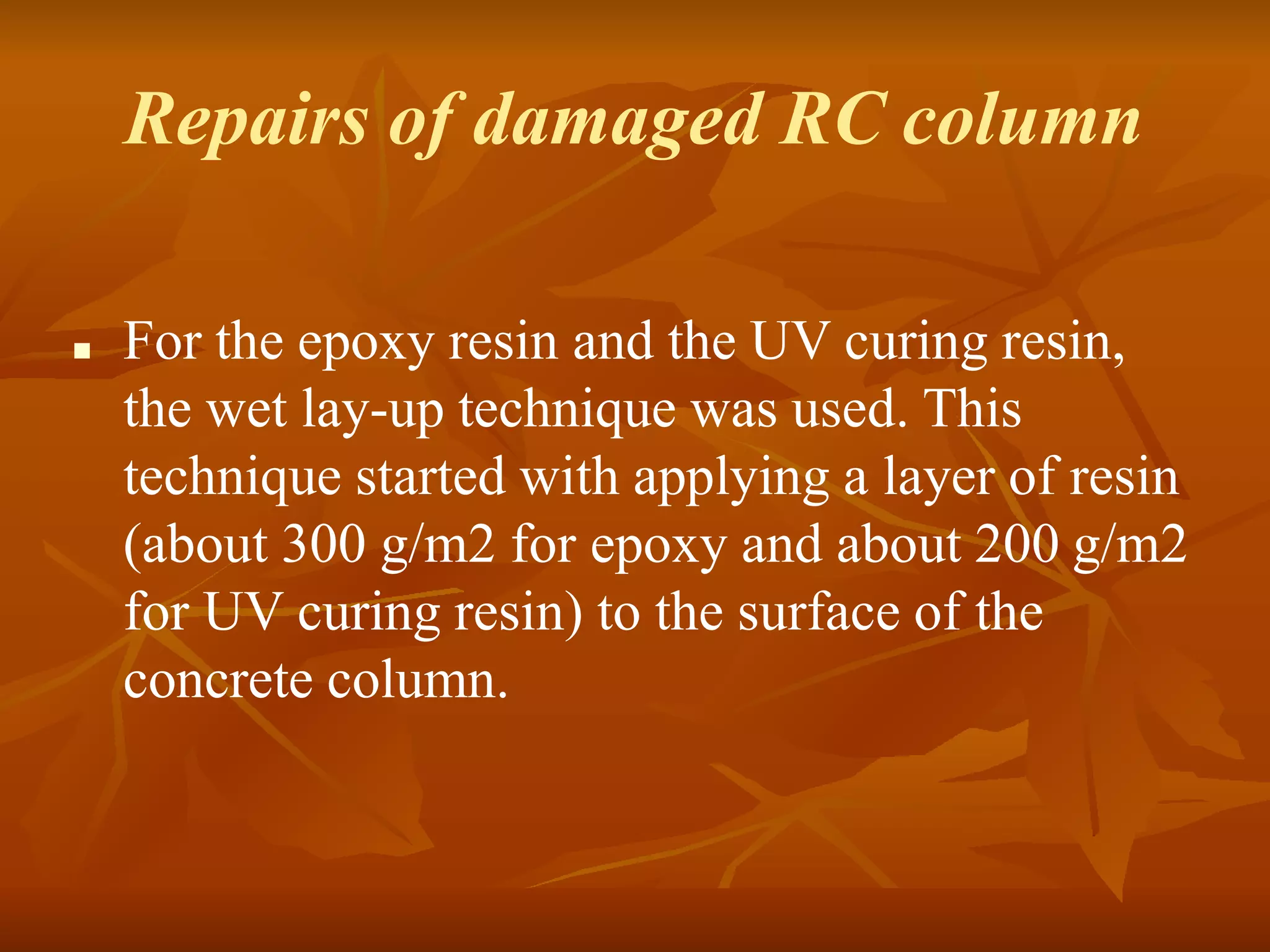 Corrosion damaged rc columns repaired by cfrp sheets | PPTX