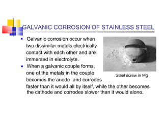 Corrosion analysis of_stainless_steel | PPT