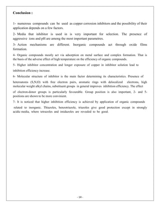 Corrosion and corrosion inhibition of copper alloys in acid medium | DOCX