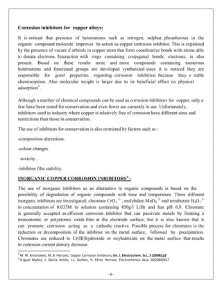 Corrosion and corrosion inhibition of copper alloys in acid medium | DOCX