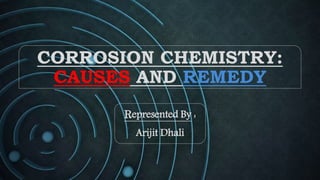 CORROSION CHEMISTRY:
CAUSES AND REMEDY
Represented By :
Arijit Dhali
 