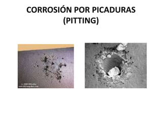 CORROSIÓN POR PICADURAS 
(PITTING) 
 