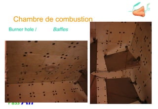 Chambre de combustion
Burner hole / Baffles
 