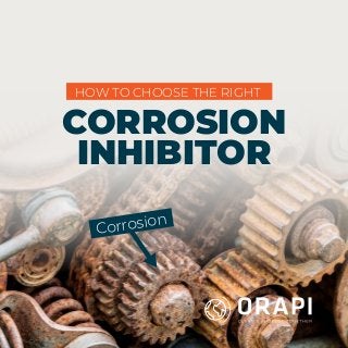 CORROSION
INHIBITOR
HOW TO CHOOSE THE RIGHT
Corrosion
 