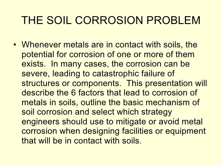 Corrosion In Soils