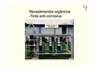 Revestimentos orgânicos
-Tinta anti-corrosiva
 