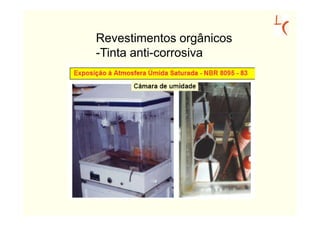 Revestimentos orgânicos
-Tinta anti-corrosiva
 