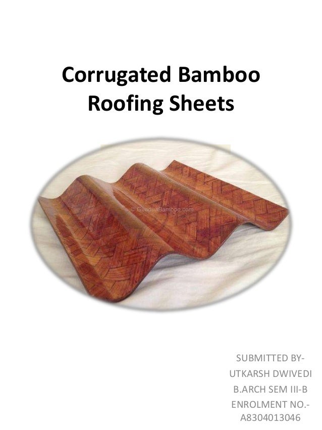 Corrugated bamboo roofing sheets