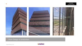 Façade Workshop - 2017
FACADE
KNOWLEDGE
> From Design to production
+ VMZ Corrugated panels - Creagora - Belgium
 