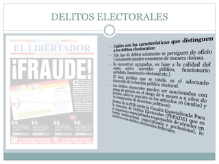 DELITOS ELECTORALES
 