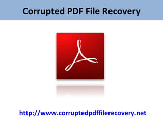 Corrupted PDF File Recovery




http://www.corruptedpdffilerecovery.net
 
