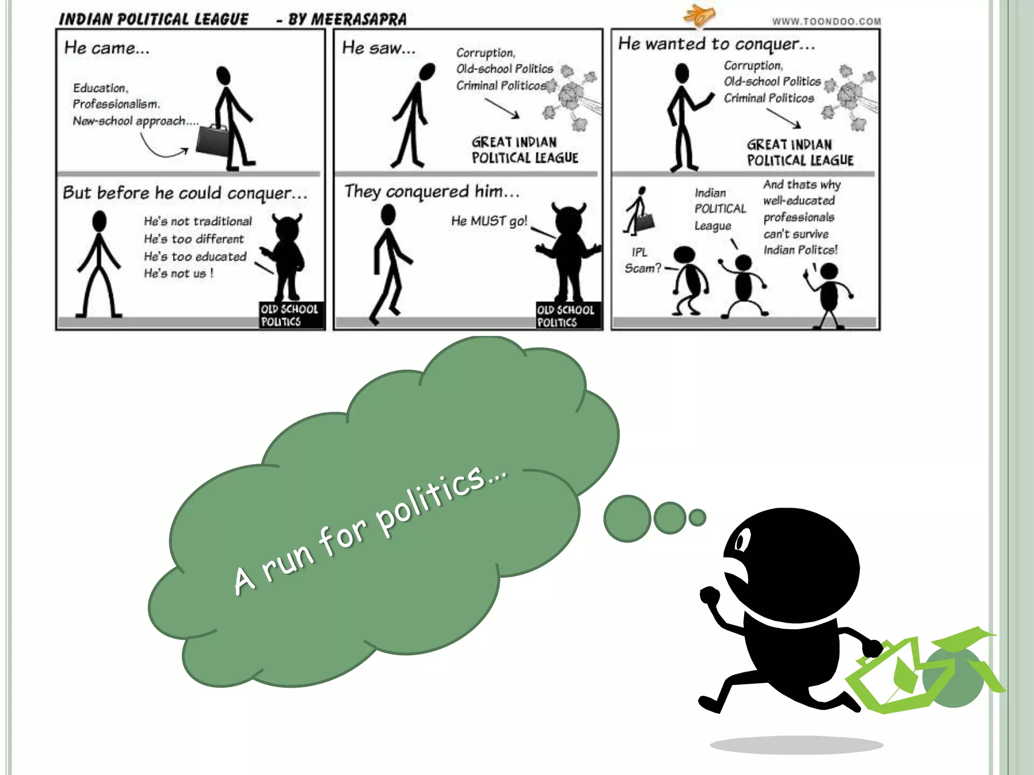 Political corruption…Criminalization of Indian politics is a major problem.In July 2008 The Washington Post reported that nearly a fourth of the 540 Indian Parliament members faced criminal charges, "including human trafficking, immigration rackets, embezzlement, rape and even murder". At state level, things are often worse. In Uttar Pradesh Assembly elections 2002, candidates with criminal records won the majority of seats.
