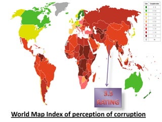3.5 RATINGWorld Map Index of perception of corruption