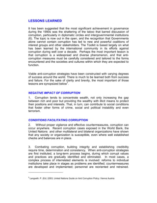 Corruption Un Anti Corruption Toolkit Sep04