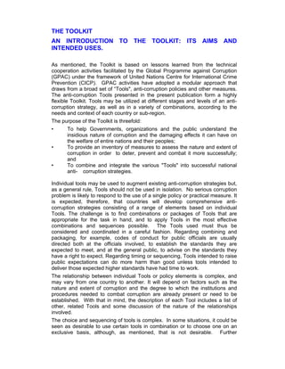 Corruption Un Anti Corruption Toolkit Sep04