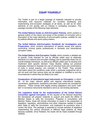 Corruption Un Anti Corruption Toolkit Sep04