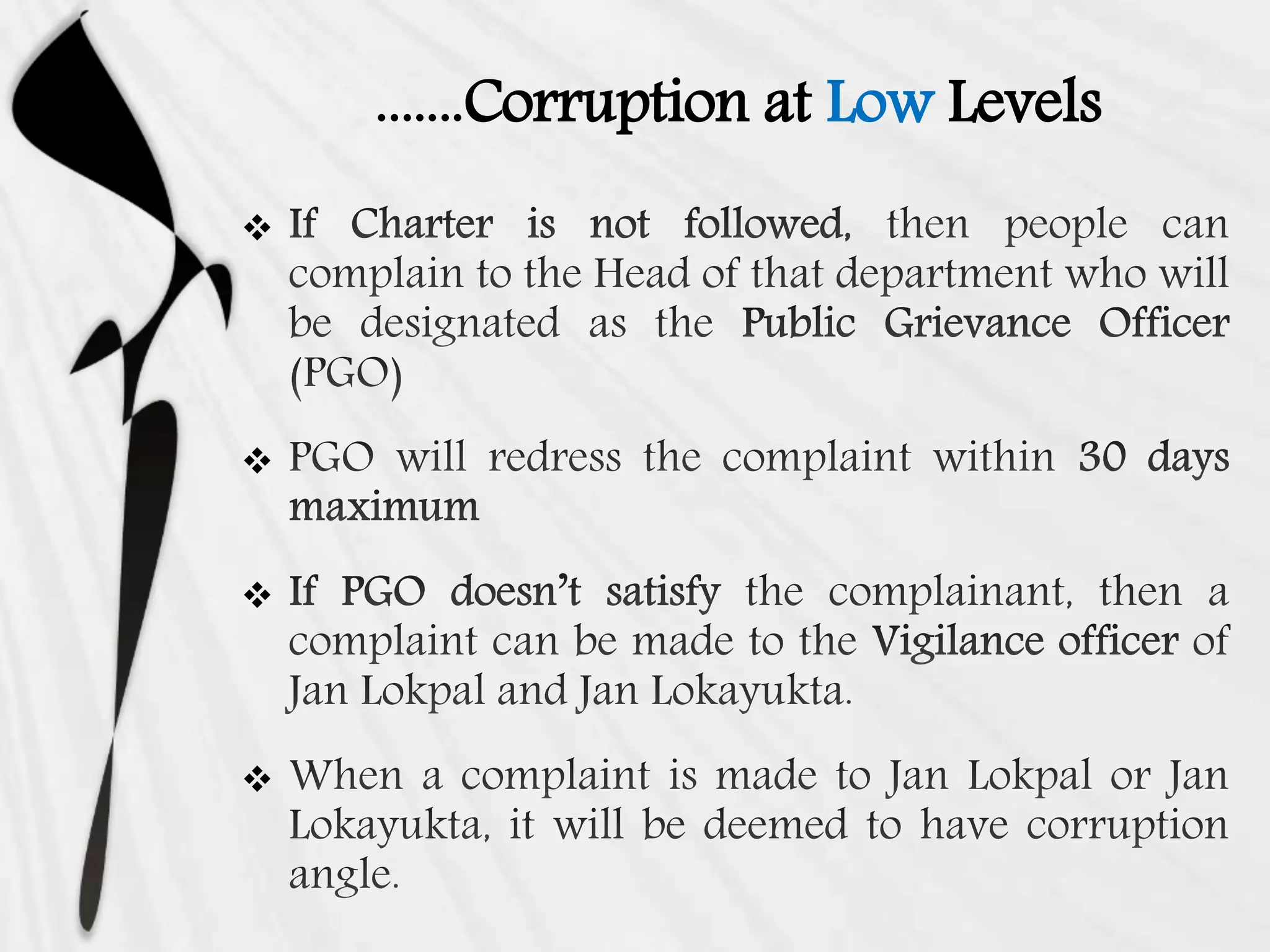 .......Corruption at Low Levels




 
