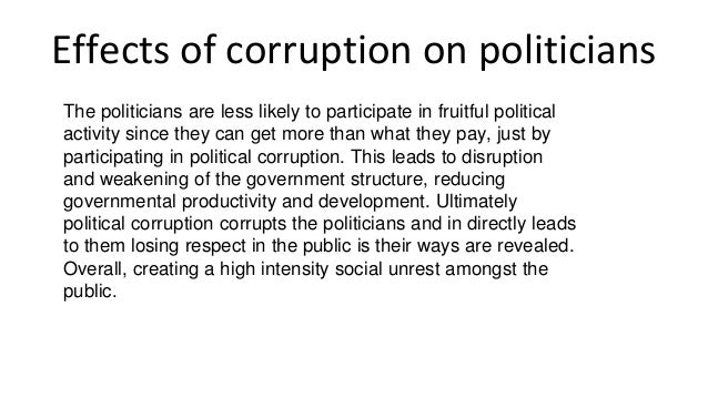 Effects Of Political Corruption In Nigeria