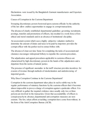 Corruption in public sector departments | DOCX