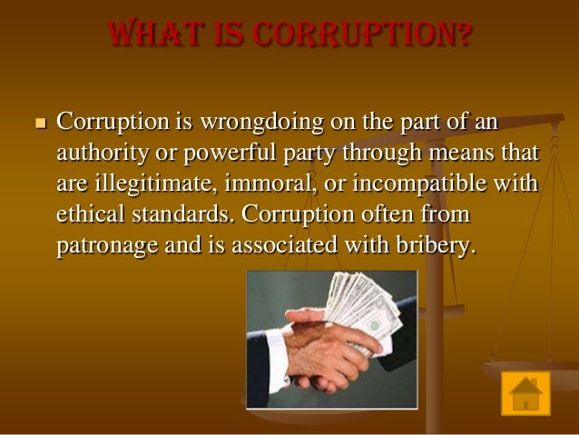 thesis statement of corruption