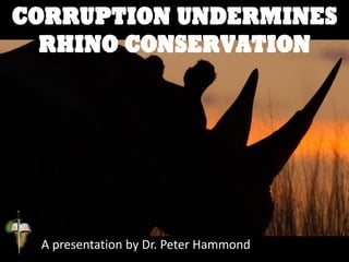 A presentation by Dr. Peter Hammond
 