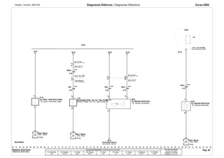 Versão / Versión: 09/01/02 Diagramas Elétricos / Diagramas Eléctricos Corsa 2002 
K67 
B79 
42.38 
39 
38.25 
12 
12 
39 
. 
AM10 UA6 
0.35 
XB6. 
0.35 
2 4 
1 
BCM 
. 
UA6 
40.43 
XM13 
0.75 
UA6 
58.13 
Para o pino 66 BCM 
Para la Clavija 66 BCM 
H16 
12.41 
1 
2 
.22 .24 .25 .27 .54 .55 .56 
.30 .32 .33 .35 
NotchBack 
40.53 
UA6 
UA6 
Y49 
57.16 
11 
11 
XM401. 
0.35 
C 
C 
XM1. 
0.35 
42.41 
3 
4 
S135 
12.46 
BCM 
2 
1 
.00 .01 .02 .03 .04 .05 .06 .07 .08 .09 .10 .11 .12 .13 .14 .15 .16 .17 .18 .19 .20 .21 .23 .26 .28 .29 .31 .34 .36 .37 .38 .39 .40 .41 .42 .43 .44 .45 .46 .47 .48 .49 .50 .51 .52 .53 
Sistema Anti-furto Cores dos Circuitos / Colores de los Circuitos 
Pág. 62 
A = Vermelho 
Rojo 
B = Amarelo 
Amarillo 
F = Preto 
Negro 
M = Branco 
Blanco 
P = Azul 
Azul 
R = Cinza 
Gris 
U = Verde 
Verde 
X = Marrom 
Marrón 
Y = Violeta 
Violeta 
Circuitos sem bitola 
Circuitos sin Calibre 
Indicada = 0,75 mm2 
Senãlada = 0,75 mm2 
X/M 
X/M X/B X/M 
X/M 
Chic. Pnl. Instr. 
Carroç. Tras. LE 
Carroç. Tras. LE-NB 
Tampa Bagageiro 
Chic. Pnl. Instr. 
Carroç. Tras. LE 
Mazo Cond. Tbl. Instr. 
Carroc. Tras. LI 
Carroc. Tras. LI-NB 
Tapa Portaequipajes 
Mazo Cond. Tbl. Instr. 
Carroc. Tras. LI 
Cj. Interr.-Antirrobo Capó Accion.-Palac. Cil. Trv. Tpa. Comp. Tr. 
Cj. Sensor-Antirrobo 
Cj. alarma-Antirrobo 
Cj. Interr.-Anti-furto Capô Acionador-Alav. Cil. trv. Tpa. Comp. Tr. 
Cj. Sensor-Anti-furto 
Cj. Alarme-Anti-furto 
Distr. Massa 
Distr. Massa 
Distr. Massa 
Iluminação Interna 
Distr. Masa 
Distr. Masa 
Iluminación Interior 
Distr. Masa 
Sistema Antirrobo 
 