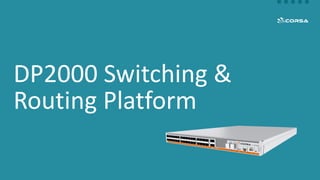 DP2000 Switching &
Routing Platform
 