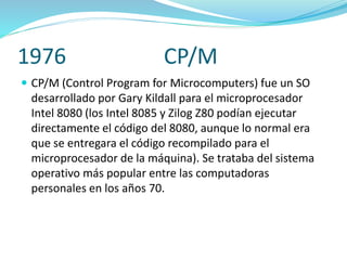 EVOLUCION DE LOS SISTEMAS OPERATIVOS | PPSX