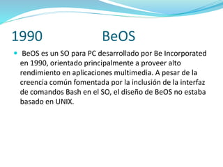 EVOLUCION DE LOS SISTEMAS OPERATIVOS | PPSX
