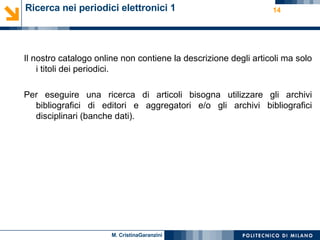 Le risorse elettroniche per la ricerca-Garanzini
