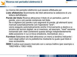 Le risorse elettroniche per la ricerca-Garanzini