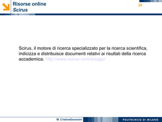 Le risorse elettroniche per la ricerca-Garanzini